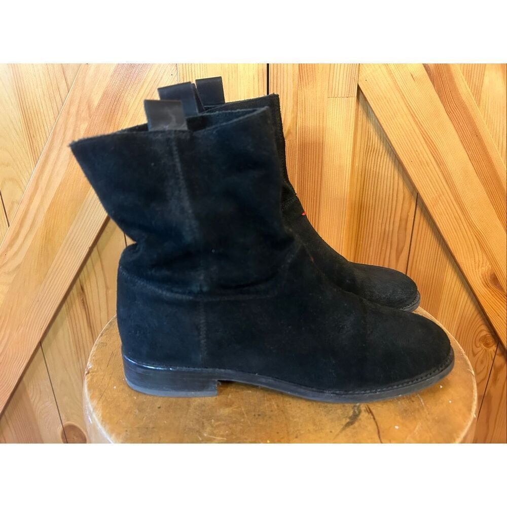 ED Ellen DeGeneres Suede Ankle Boots Sebring Black Size 7 Booties